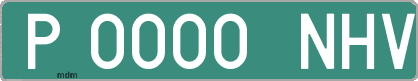 Ejemplo matrícula provisional verde de España matrícula NHV