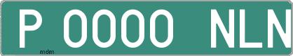 Ejemplo matrícula provisional verde de España matrícula NLN