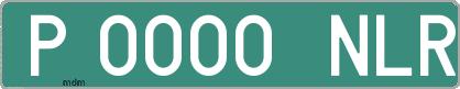 Ejemplo matrícula provisional verde de España matrícula NLR