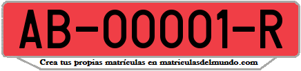 Ejemplo antigua matrícula provincial remolque de Albacete