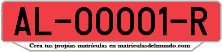 Ejemplo antigua matrícula provincial remolque de Almería