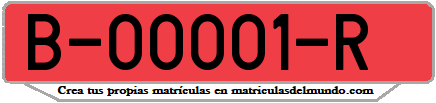 Ejemplo antigua matrícula provincial remolque de Barcelona