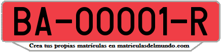 Ejemplo antigua matrícula provincial remolque de Badajoz