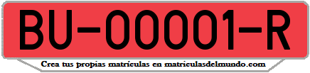 Ejemplo antigua matrícula provincial remolque de Burgos
