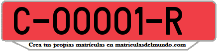 Ejemplo antigua matrícula provincial remolque de La Coruña