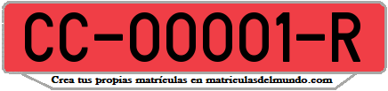 Ejemplo antigua matrícula provincial remolque de Cáceres