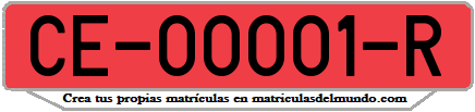 Ejemplo antigua matrícula provincial remolque de Ceuta