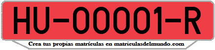 Ejemplo antigua matrícula provincial remolque de Huesca