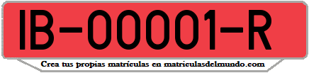 Ejemplo antigua matrícula provincial remolque de Islas Baleares