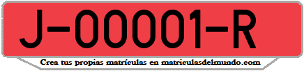 Ejemplo antigua matrícula provincial remolque de Jaén
