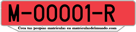 Ejemplo antigua matrícula provincial remolque de Madrid