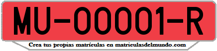 Ejemplo antigua matrícula provincial remolque de Murcia