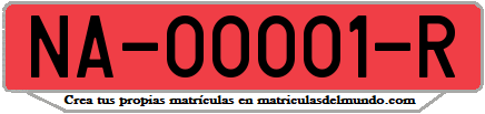 Ejemplo antigua matrícula provincial remolque de Navarra