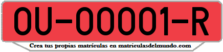 Ejemplo antigua matrícula provincial remolque de Ourense