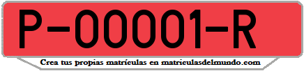 Ejemplo antigua matrícula provincial remolque de Palencia