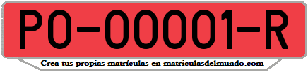 Ejemplo antigua matrícula provincial remolque de Pontevedra