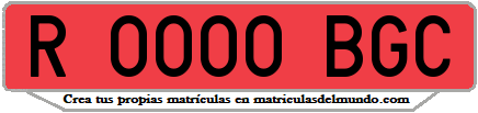Ejemplo matrícula de remolque de España serie BGC