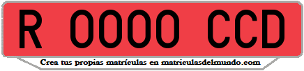 Ejemplo matrícula de remolque de España serie CCD
