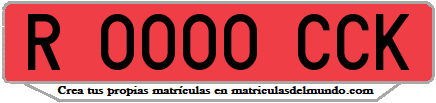 Ejemplo matrícula de remolque de España serie CCK