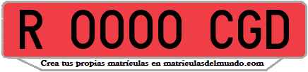 Ejemplo matrícula de remolque de España serie CGD