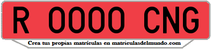 Ejemplo matrícula de remolque de España serie CNG