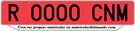 Ejemplo matrícula de remolque de España serie CNM