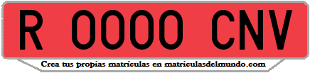 Ejemplo matrícula de remolque de España serie CNV