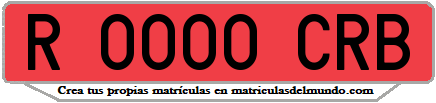 Ejemplo matrícula de remolque de España serie CRB