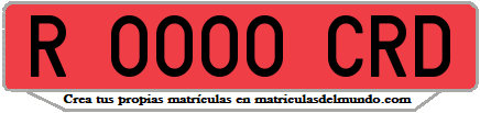 Ejemplo matrícula de remolque de España serie CRD