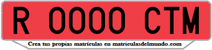 Ejemplo matrícula de remolque de España serie CTM