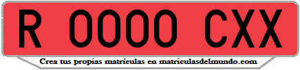 Ejemplo matrícula de remolque de España serie CXX