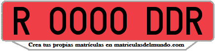Ejemplo matrícula de remolque de España serie DDR