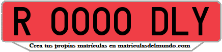 Ejemplo matrícula de remolque de España serie DLY