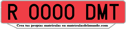 Ejemplo matrícula de remolque de España serie DMT
