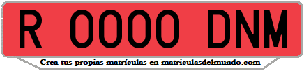 Ejemplo matrícula de remolque de España serie DNM