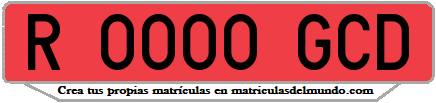 Ejemplo matrícula de remolque de España serie GCD