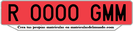 Ejemplo matrícula de remolque de España serie GMM