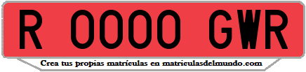Ejemplo matrícula de remolque de España serie GWR
