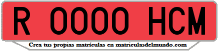 Ejemplo matrícula de remolque de España serie HCM