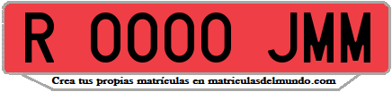 Ejemplo matrícula de remolque de España serie JMM
