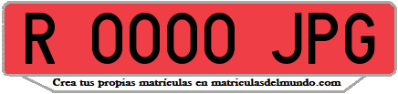 Ejemplo matrícula de remolque de España serie JPG