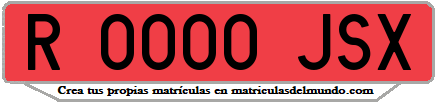Ejemplo matrícula de remolque de España serie JSX