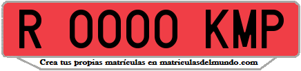 Ejemplo matrícula de remolque de España serie KMP