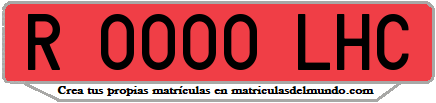 Ejemplo matrícula de remolque de España serie LHC