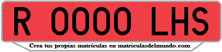 Ejemplo matrícula de remolque de España serie LHS
