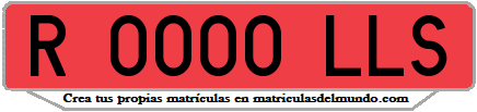 Ejemplo matrícula de remolque de España serie LLS