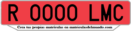 Ejemplo matrícula de remolque de España serie LMC