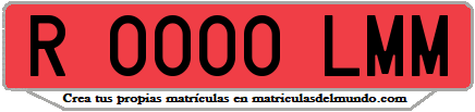 Ejemplo matrícula de remolque de España serie LMM