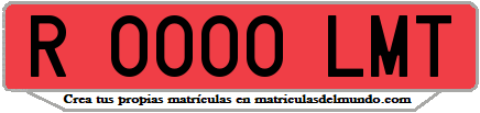 Ejemplo matrícula de remolque de España serie LMT