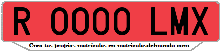 Ejemplo matrícula de remolque de España serie LMX